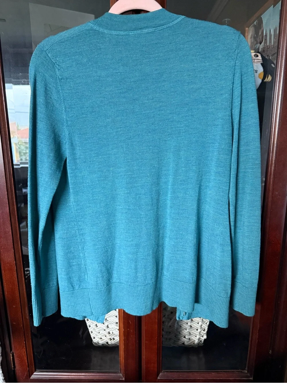 Tory Burch Teal Button-Front Cardigan